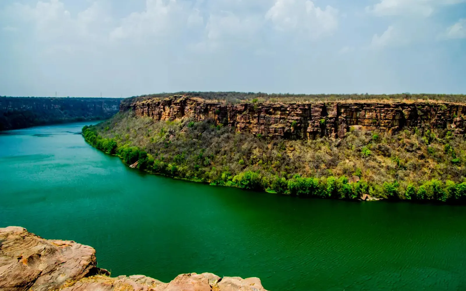 The Chambal River winding through its gorge