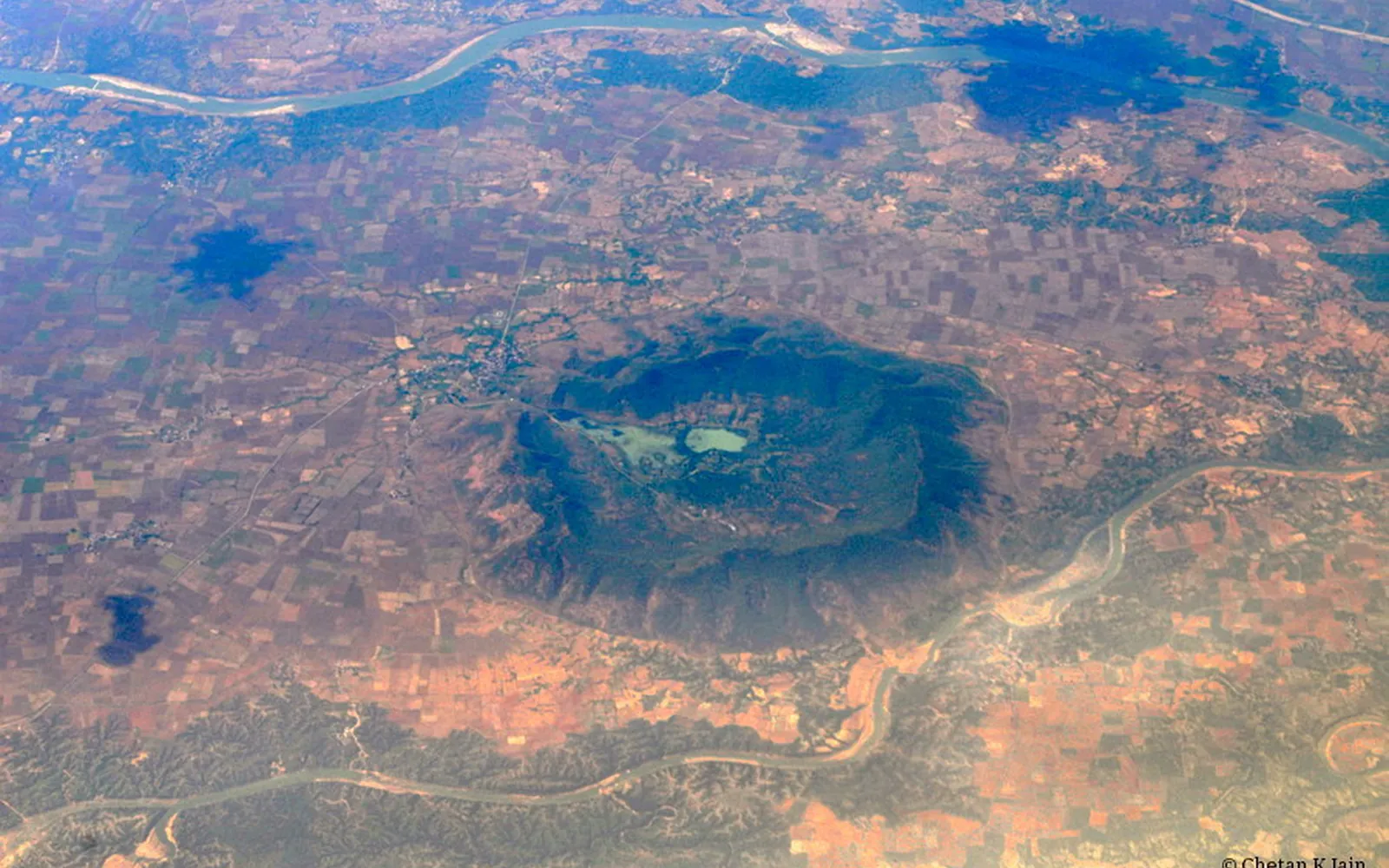 The Ramgarh crater ring of hills in Baran district