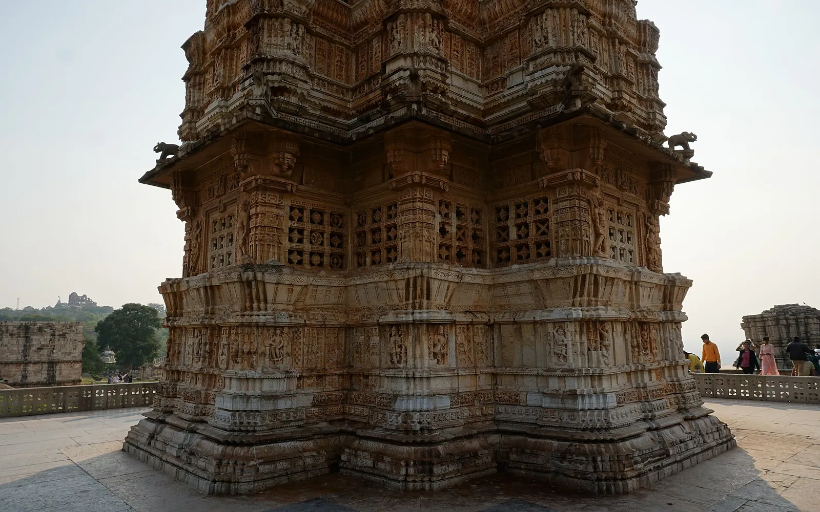 The nine-storey Vijay Stambh, the tower of victory inside Chittorgarh Fort